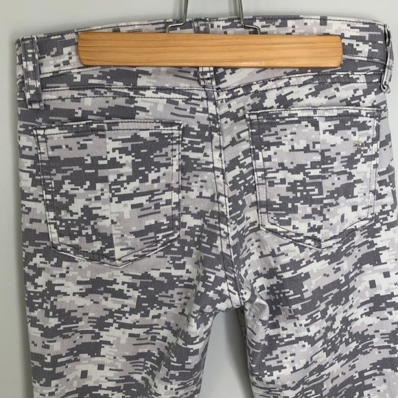 Rag & Bone Grey Camo Print Skinny Jeans Size 25 - Picture 4 of 10